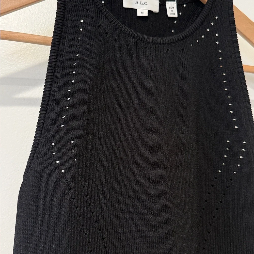 A.L.C. Black Bandage Racer Back Tank Dress Sz M - Picture 5 of 10